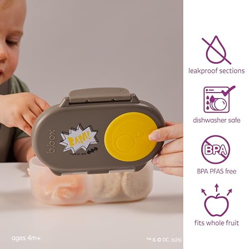 Image of b.box Batman Snack Box, Snack Containers for Kids, Kids Lunch Box