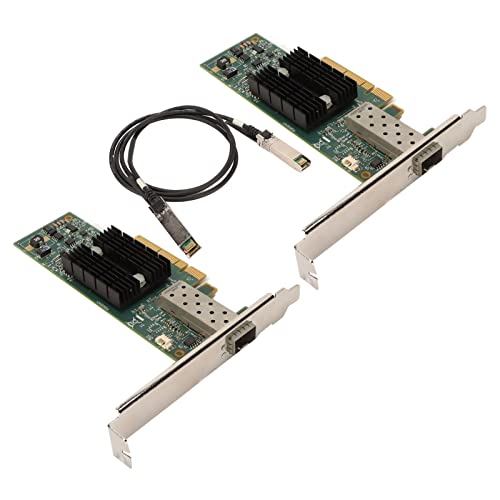 Ashata Network Card, Internal Computer Networking Cards, 2Pcs Mnpa19 Xtr 10Gb Sfp Pcie Network Card With 3.28Ft Conversion Cable Pice Network Adapter Card For Windows For Various Computer Servers #TOP4
