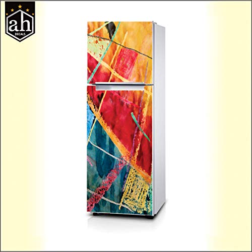 Image of PVC Vinyl Multicolor Design Fridge Wrap Sticker (160 cm x 60 cm or 63 X 24 Inches, Design 12)