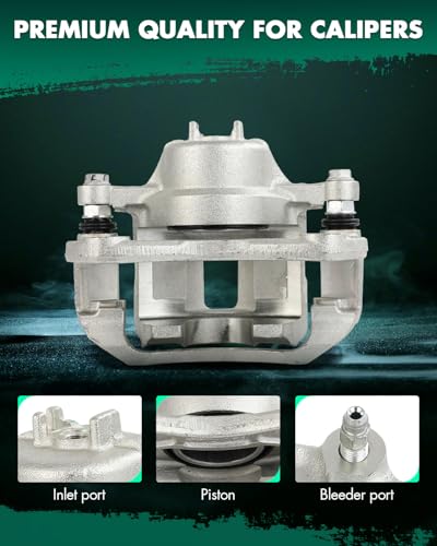 Image of SCITOO Front Left Brake Caliper With Bracket 19B3300 Compatible For Dodge For Attitude 2006-2011,For Hyundai For Accent 2006-2011,For Kia For Rio 2006-2011,For Kia For Rio5 2006-2011