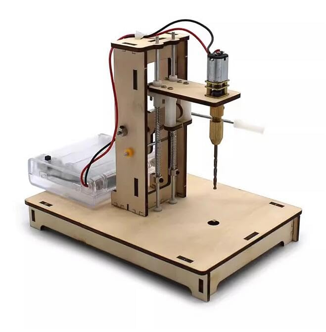 DIY Mini Drilling Machine Model Micro Bench Drill Creative Disassembly Accessories for Scientific and Educational