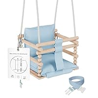 MAMOI Balançoire Lapin En Bois Pour Bébé Et Enfant 3 En 1 + SÉCURITÉ