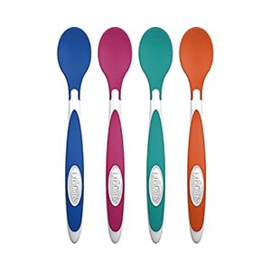 Dr. Brown’s TempCheck Temperature Color-Changing Spoons for Babies and Toddlers, BPA Free – 4-Pack