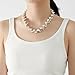 Beaded Pearl Necklace - Elegant Pearl Choker Necklaces for Women Fashion Jewelry Birthday Gift for Mom(White)