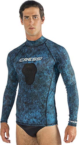 Cressi Rash Guard Blue Hunter S/2 evita rozaduras de neopreno en el mar
