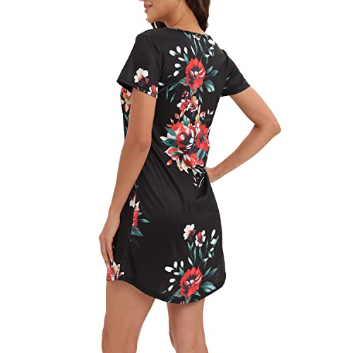 MAGIC ARMOR Chemise de Nuit en Coton à Manches Courtes pour Femme - Taille S à XXL PAT3 XXL – vue 6