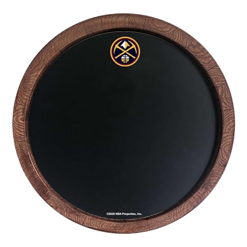 The Fan-Brand NBA Denver Nuggets: Chalkboard Faux Barrel Top Sign- Sports Decor for Home, Game Room, Fan Cave & Garage - USA Made