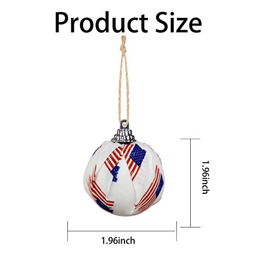 Sfcddtlg 16PCS Independence Day Hanging Ball-4th of July Patriotic Ball Ornaments Party Décor for Holiday Wedding Tree Decorations