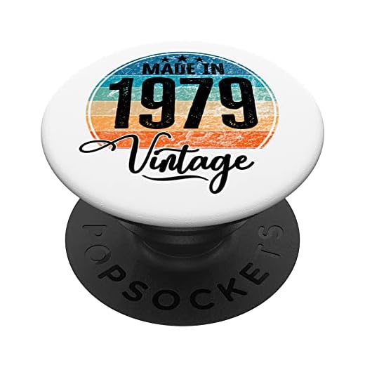 Birthday Vintage Año de nacimiento 1979 cumpleaños bday PopSockets PopGrip Intercambiable