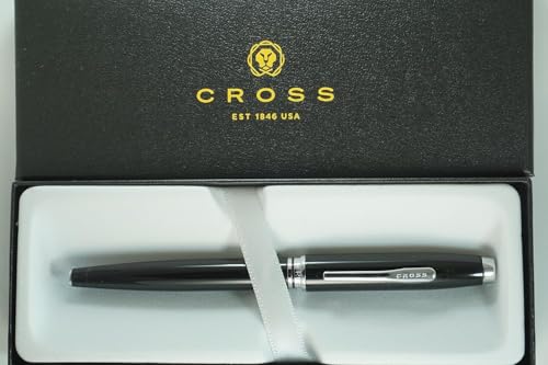 Image of Cross Coventry Black Rollerball Pen - Refillable, Medium Point, Black Ink, Everyday Gift Box