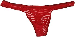 bnf Men's Sheer Mesh G-String Thong Underwear | Breathable Pouch T-Back Briefs | Comfortable Low-Rise Sheer Underwear for Men | XL Size Red | 3 Pack-picture-12