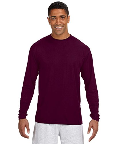 A4 N3165 Adult Cooling Performance Long Sleeve Tee Maroon XX-Large
