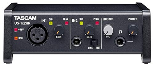 Image of Tascam Audio Interface, Black (US-1X2HR)