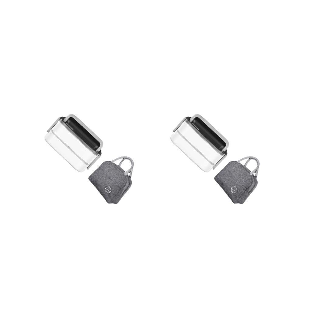 Juego de 2 fiambreras térmicas de acero inoxidable aisladas para el almuerzo, caja bento térmica, calentador de comida, caja calentadora de alimentos, buen estilo de sellado 1
