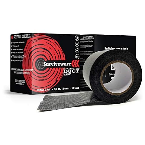 Surviveware Waterproof Duct Tape, Heavy Duty with Easy Tear Technology for Camping, Outdoors Adventures and Survival Kits Cover