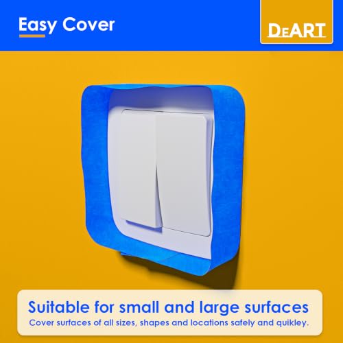 Image of DEART Colored Masking Tape Painters Tape 12, 8 or 6 Pack - 1 or 0.6 Inches for DIY Crafts Arts Supplies, Whiteboard Tape Dry Erase Board Tape for Kids No Residue (4, 0.98 Inch Blue)