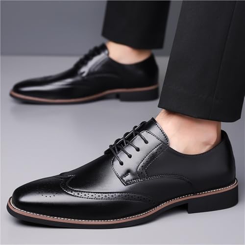Premium Leather Lace Up Oxford Shoes Men’s Comfortable Office Business Dress2