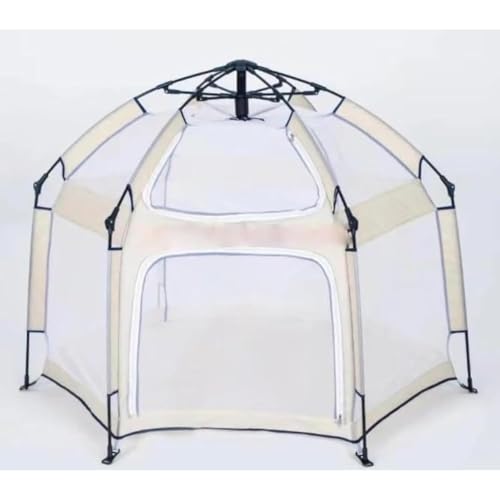 AOCIRフェンス ベビーサークル キッズテント 折りたたみ 六角形 ベビーフェンス 子供用テント コンパクト 洗える可能 日除け付き 収納バッグ付き メッシュ プレイヤード 収納便利 持ち運び便利 室内遊具 屋外遊具 組み立て不要 出産祝い プレゼント