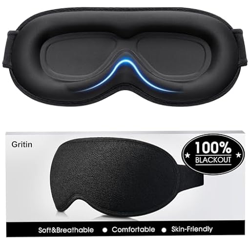 Gritin Antifaz para Dormir para Mujer y Hombre, Anti-Luz Máscara de Dormir Sin Presión Ocular - Diseño Ergonomico 3D para Las Pestañas y Los Movimientos Oculares, Ultrasuave & Cómodo Sleep Mask | Ya disponible en tu tienda friki favorita! En mundofriki.es!