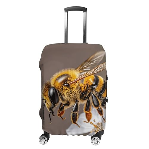 Bee And Flower Luggage Cover, Elastic Luggage Protector Fits 19-32in Suitcases, Washable & Anti-Scratch Suitcase Cover for Men Women XL