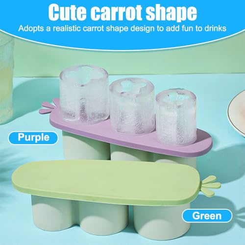 Molde para cubitos de hielo silhouette zanahoria con tapa miniatura 2