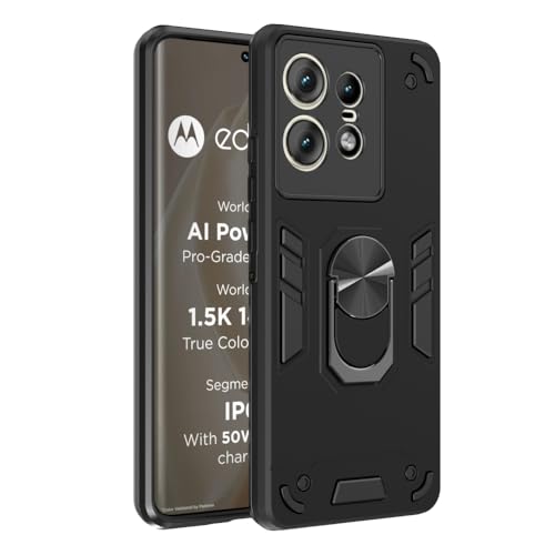 Image of NDCOM for Moto Edge 50 Pro Back Case | Premium Motorola Edge 50 Pro Backcover | Moto Edge 50pro Back Cover | Ring Holder Case
