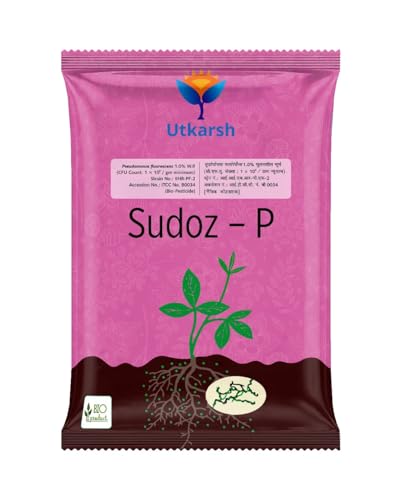 Image of Utkarsh Pseudomonas Fluorescens Powder 1.0% W.P. CFU Count: 1 x 10^8 / gm. min. for Plants, Crops and Home Gardening - Sudoz-P (1 Kg; Pack of 1)