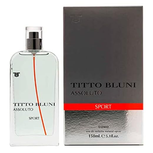 TITTO BLUNI - Assoluto Sport Uomo 150 ml, Perfume para Hombre, Colonia Perfumada, Eau de Toilette Masculina, Fresca y de Larga Duración, Aroma Cítrico y Dulce, Fragancia Atractiva