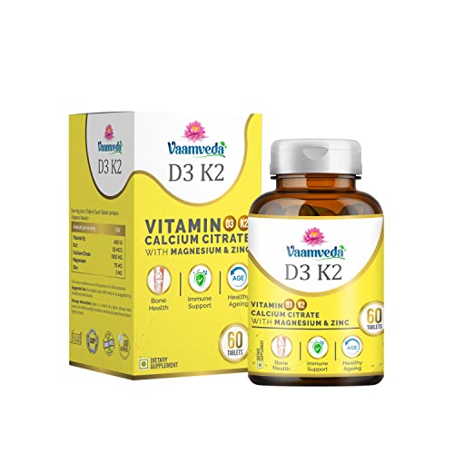 Image of Advanced Calcium Tablets for Women and Men -Calcium Magnesium Zinc Vitamin D3, Calcium Citrate for Strong Bone, Joint Support - 1000mg Calcium and Vitamin D3 Tablets, 60 Veg Tab