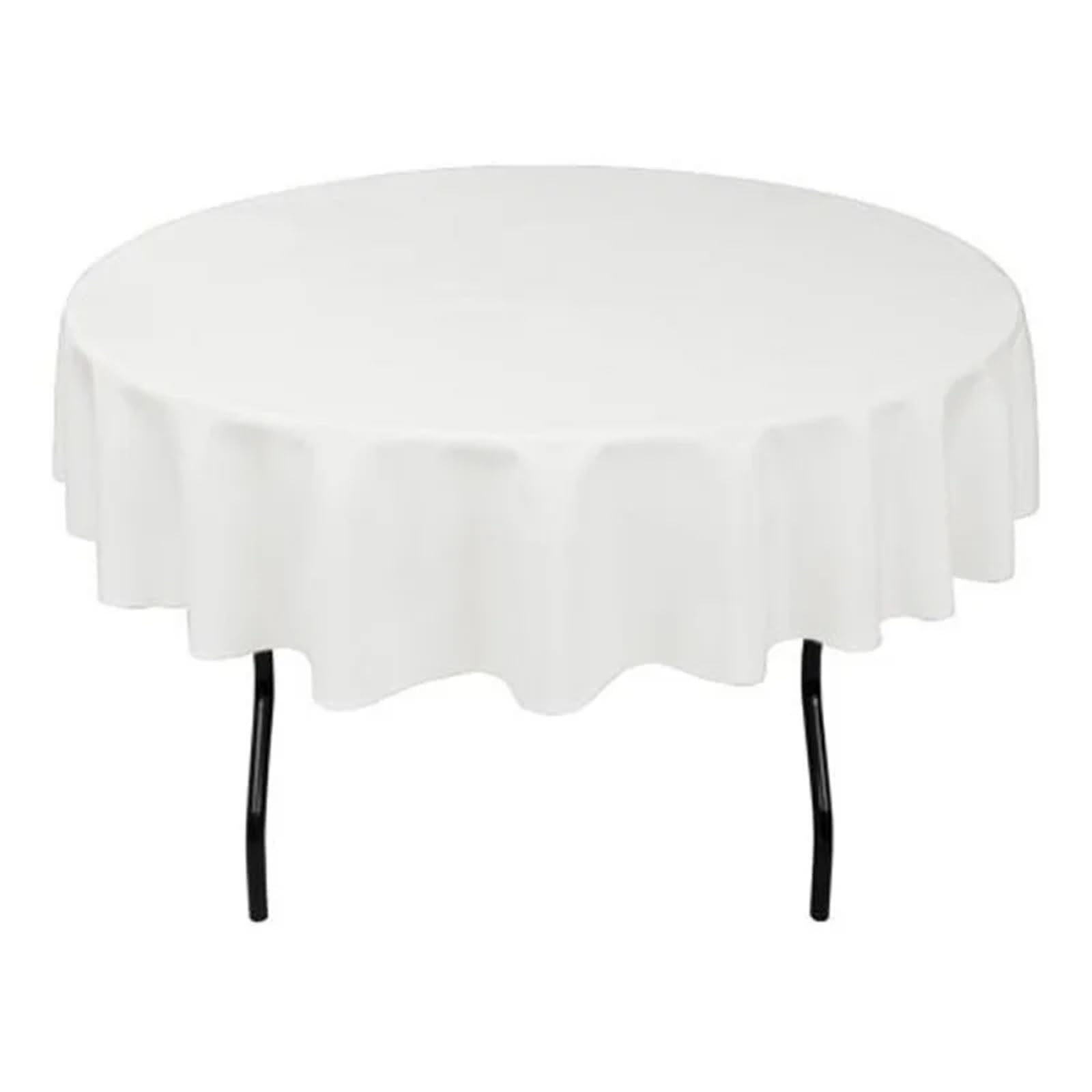 FANIVIN Rond tafelkleed effen kleur geschikt voor familie, hotel, kantoor vergadertafel, bruiloft banket wit diameter 220 cm
