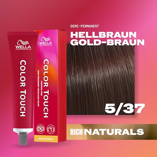 Coloration Color Touch Rich Naturals 537 Châtain Doré Wella 60ml - vue 3