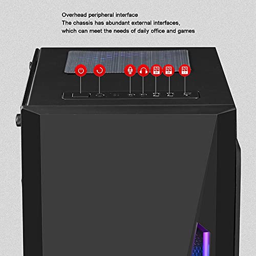 Gabinete PC tipo Mid Tower compatible con Micro-ATX y Mini-ITX, blanco, con 8 ventiladores preinstalados para gaming y oficina miniatura 6