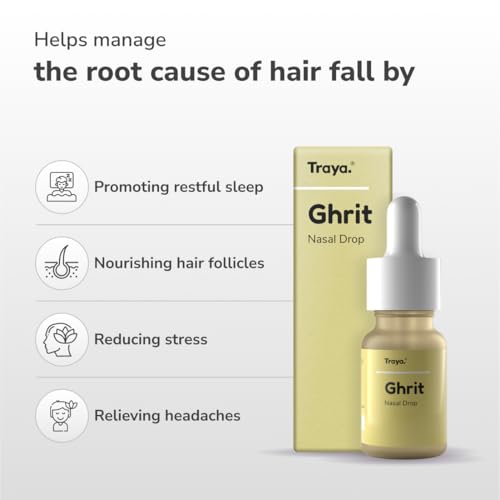 Image of Traya Sleep Well Combo, Ayurvedic Scalp Oil (80ml) + Shatavari Nasal Drops (10ml), Kit for Stress Control and Calm Sleep, Contains Herbal Oils, Bhringraj, Ghee, Goats Milk