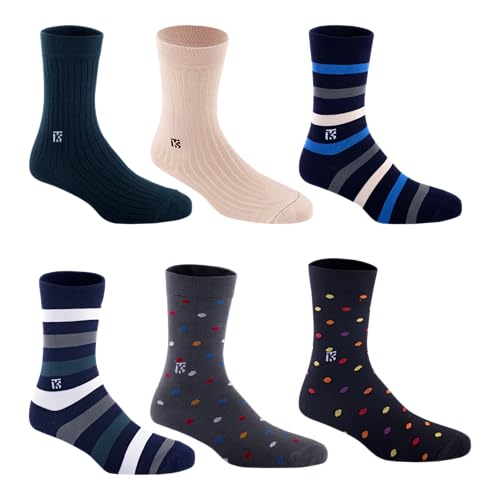 Image of Luxe Signature Box - The Classic Edit | Bamboo Combo Socks Pack of 6 Casual Formal Wear for Men | Anti Bacterial Odour Free | 3x Softer than Cotton | Durable Breathable for Daily Wear