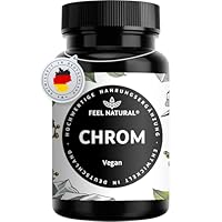 Chrom aus Chromium Picolinate – 365 Stück Jahresvorrat - hochdosierte 200 mcg Chrom Tabletten – vegan – in Deutschland entwickelt & laborgeprüft