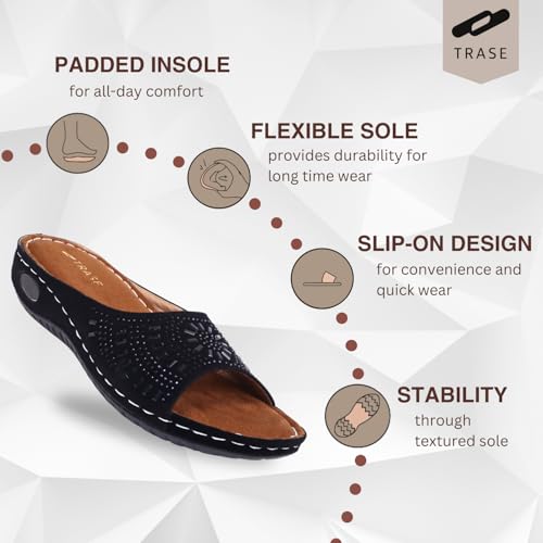 Image of TRASE Women Doctor Ortho Soft Fancy Slippers, Comfortable Sandals For Women, Lightweight Diabetic And Orthopedic Footwear, Ideal For Knee And Foot Pain Relief