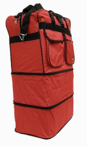 Hipack Travel Rolling Duffle Bag Large (RED Color)