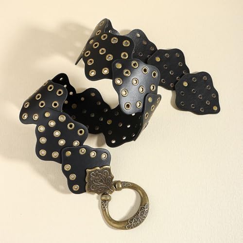 Women's Faux Leather Belt For Dress Medieval Adjustable Belts Buckle Vintage Metal Buckle Fashion Fall Belt4