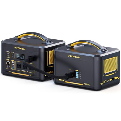 Image of VTOMAN 2376Wh Portable Power Station, Jump 1500X Solar Generator with Extra Battery, 3000W Peak Durable LiFePO4 (LFP) Battery Station with 1500W AC Outlets, PD 100W for Home Backup & RV /Van Camping | 1500W Pure Sine Wave Solar Generator, 3000W Peak, Dual 100W USB-C, LED Flashlight for Home Backup, RV Camping