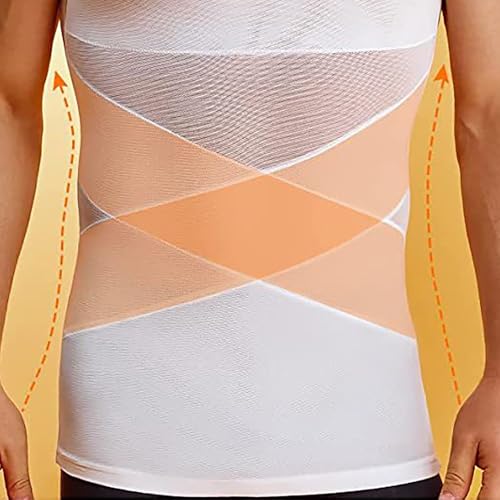 Mens Compression Sleeveless Shirt Trendy Slim Body Shaper Vest Undershirt Tank Tops Tummy Control Workout Shapewear4