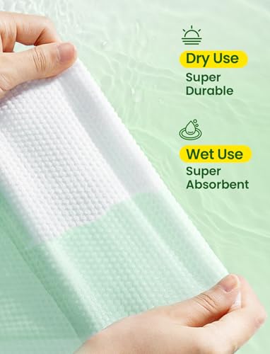 Elvira 100 Count Disposable Face Towels, Biodegradable Facial Cleansing Towels, Ultra Soft & Thick Cloth for Sensitive Skin, Makeup Remover Dry Wipes, Lint-Free Towelettes for Cleansing