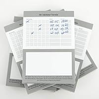 Terminblock Terminblöcke Terminzettel nächster Termin für Ärzte, Kosmetiker, Frisör & Co je Block 50 Blatt (grau, 10 Stück)