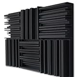 Soundproofing Solution 12Pc Acoustic Foam Panel Set for Music and Recording...