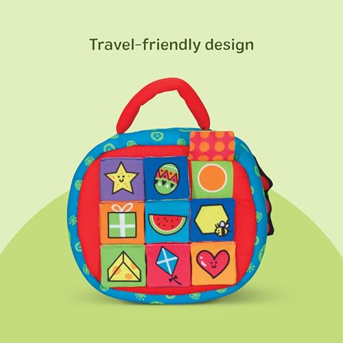 Melissa & Doug K’s Kids Take-Along Shape Sorter, 9 Textured Building Blocks & Soft Sensory Activity Bag, Montessori-Inspired Baby Toys for Toddlers, Preschool Learning Toys for Babies 9 Mo. & Up - image 4