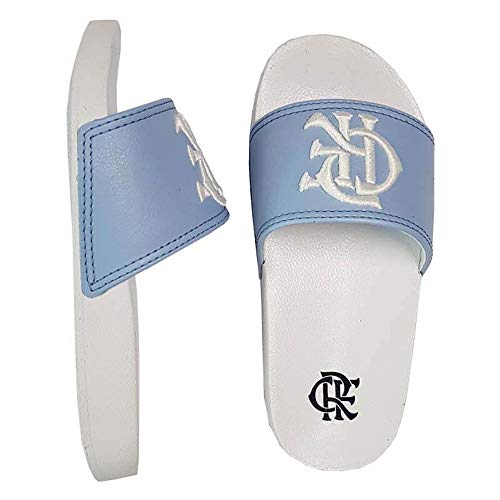Chinelo Flamengo Slide Kids Manto 3 2018 Branco/Azul 27/28