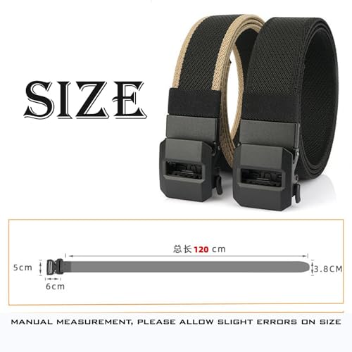 Exteriorm-U Belt,Adjustable Nylon Ratchet Belt,Woven Waist Tactical Belt,with Automatic Slide Buckle2