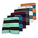 Knocker Men's 6-Pack Seamless Boxer Brief Athletic Compression Workout Underwear, Block Stripes, One Size Fits Most (Size: 32