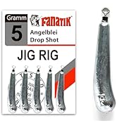 FANATIK Jig Free Rig Angelblei Drop Shot Dropshot Blei Tropfenform gebogen Angeln 3g-75g Silber