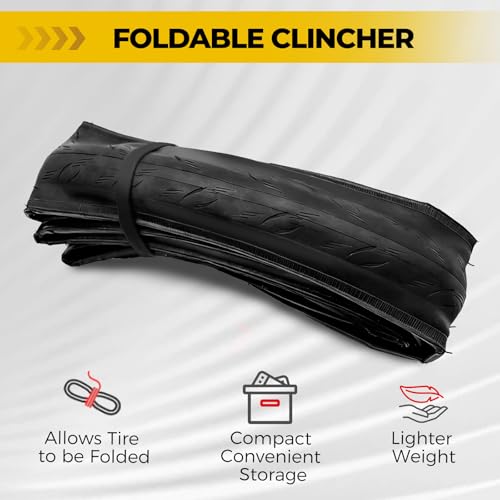 2-PCS 700C Bike Tires 700x28C/28-622, Floding Puncture Proof