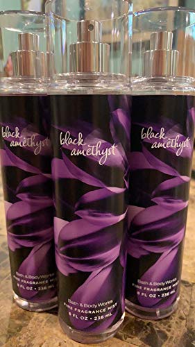 Bath & Body Works Black Amethyst Fragrance Mist 8 Fl Oz Gift Set Lot of 3